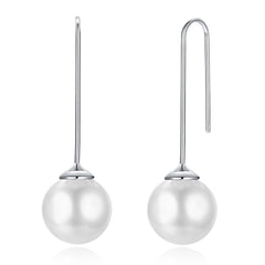 S925 Silver Earrings Retro Style Simple Pearl Earrings